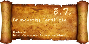 Brunovszky Terézia névjegykártya